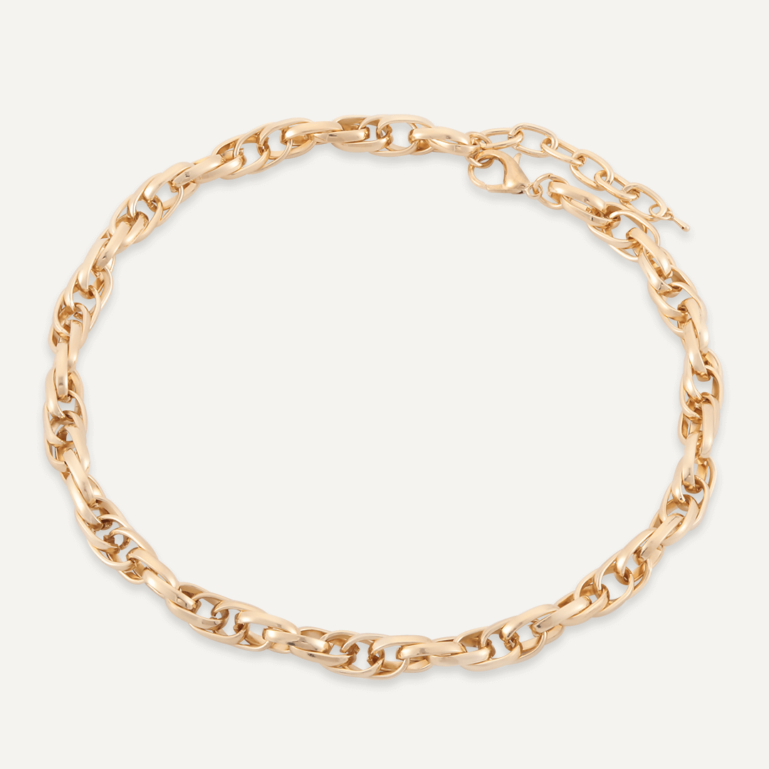 Contemporary Chain-Link Necklace In Gold-Tone