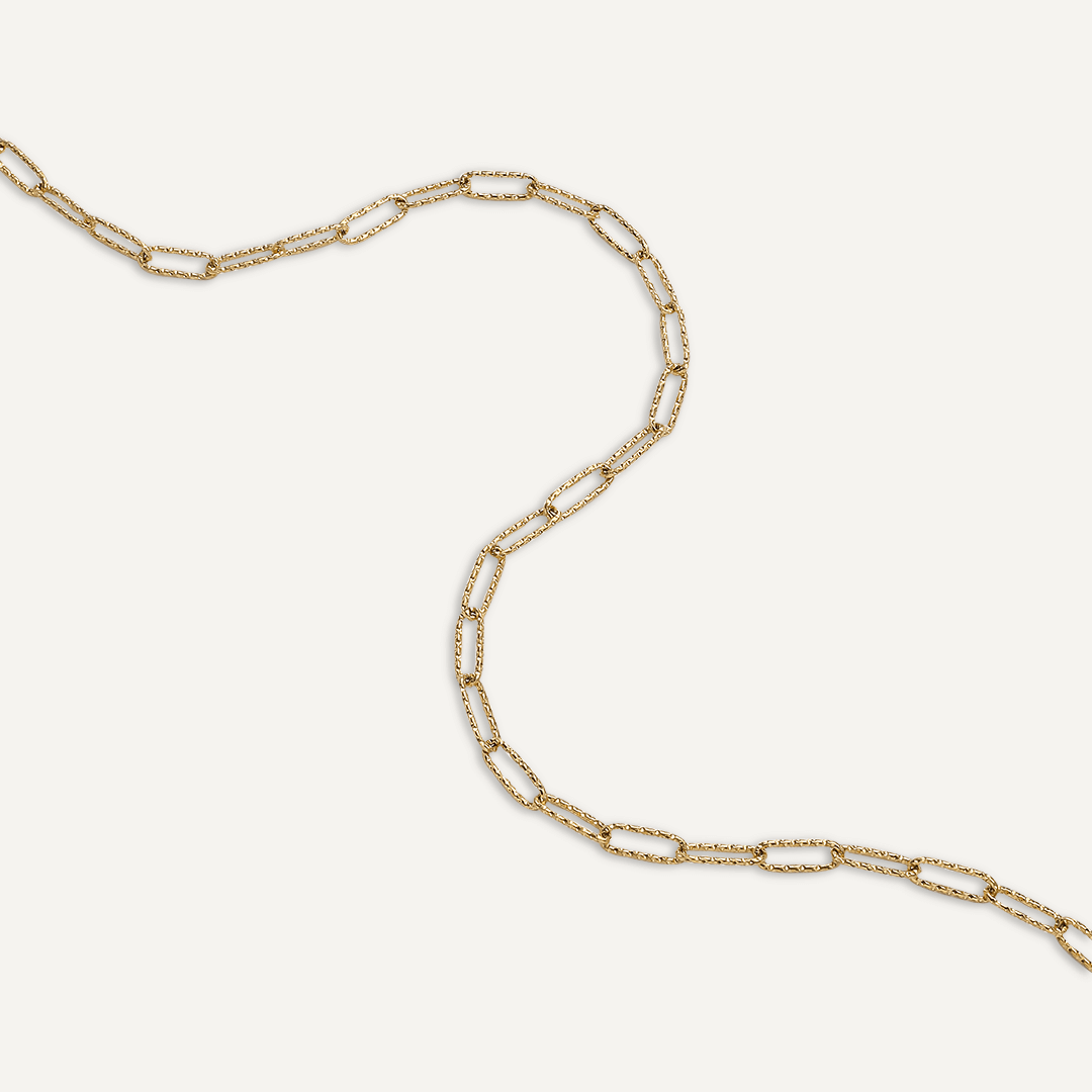 Vibes | Textured Link Chain Necklace | 18K Gold-Plated