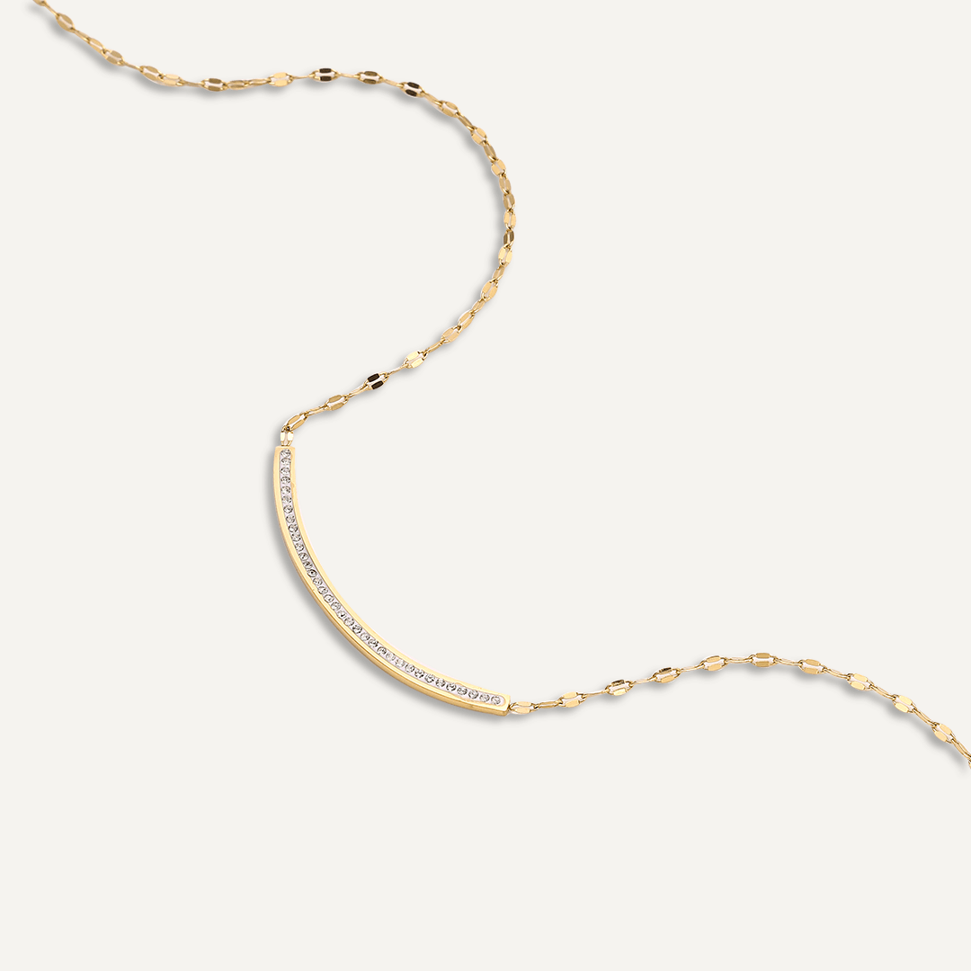 Vibes | Crescent Glow Necklace | 18K Gold-Plated