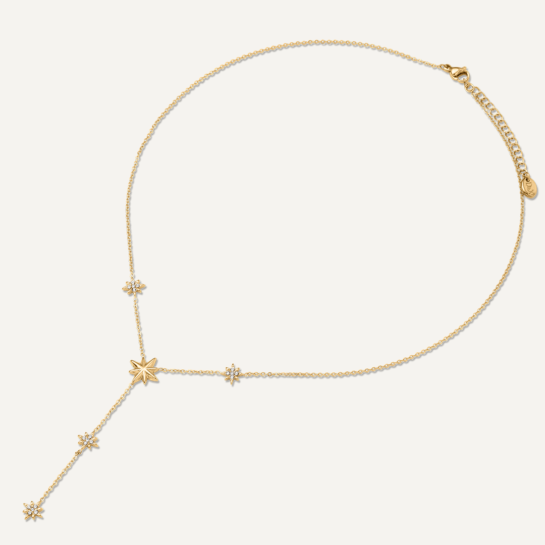 Vibes | Starlit Y-Drop Necklace | 18K Gold-Plated