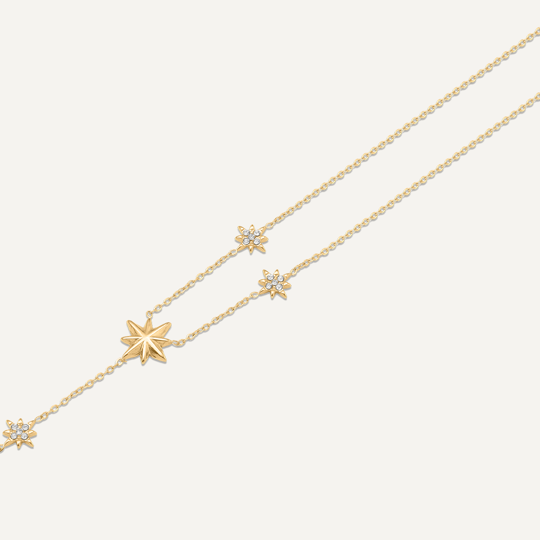 Vibes | Starlit Y-Drop Necklace | 18K Gold-Plated