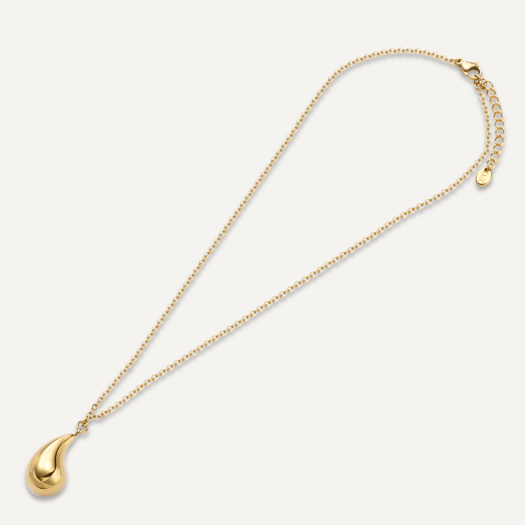 Vibes | Liquid Gold Teardrop Necklace | 18K Gold-Plated