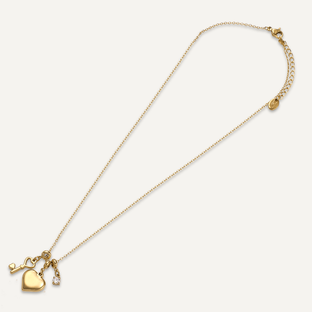 Vibes | Love Locked Trio Necklace | 18K Gold-Plated