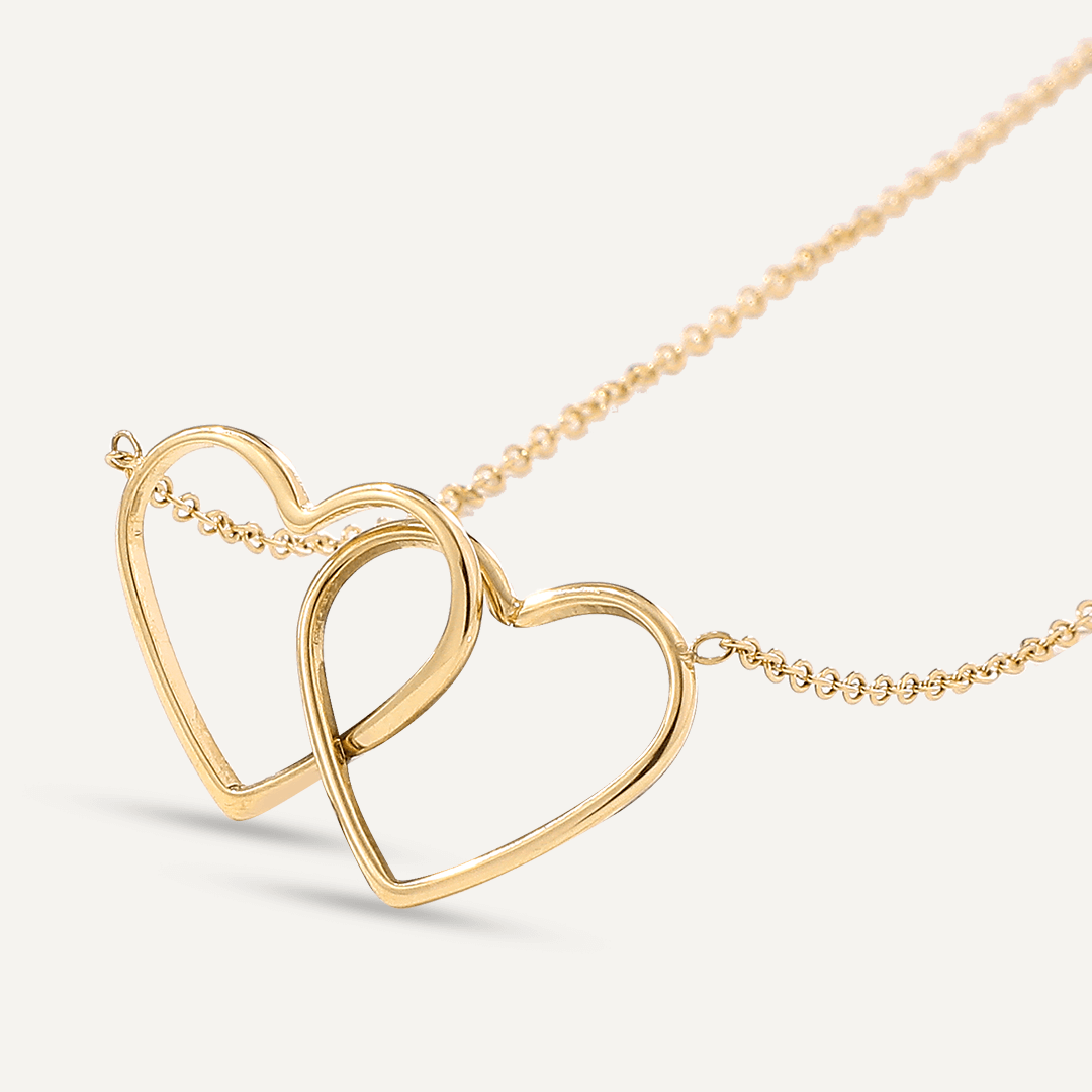 Vibes | Linked Love Hearts Necklace | 18K Gold-Plated