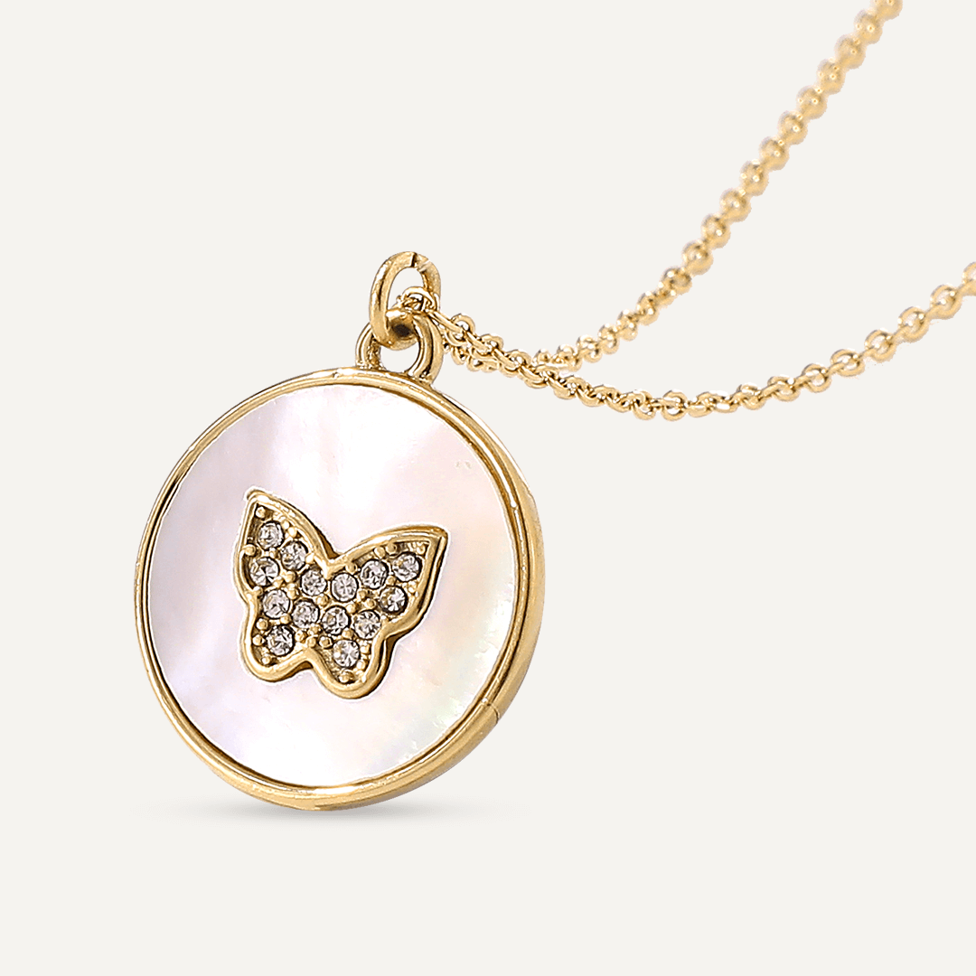 Vibes | Dreamy Butterfly Pendant Necklace | 18K Gold-Plated