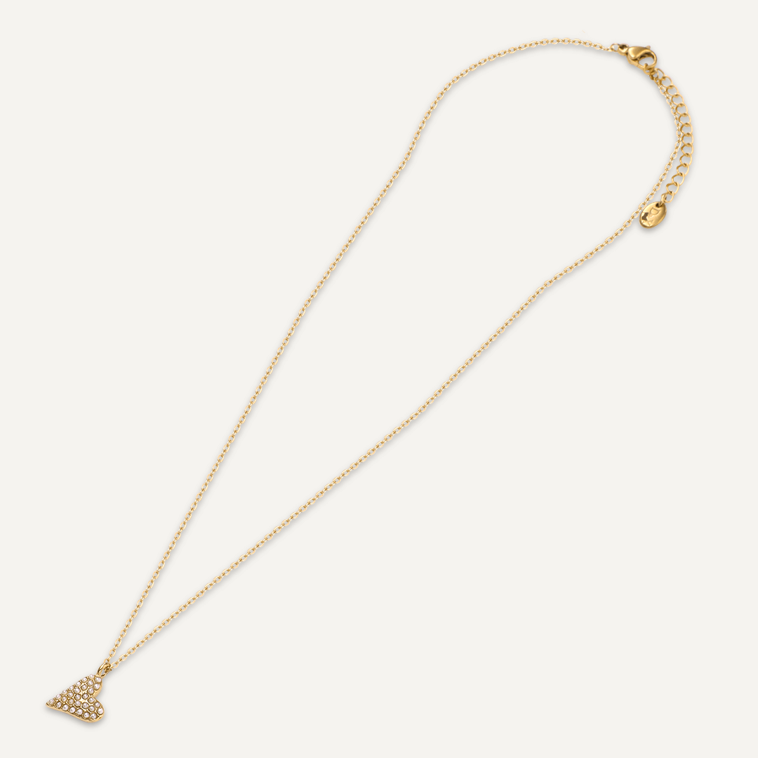 Vibes | Pearly Heartbeat Pendant Necklace | 18K Gold-Plated