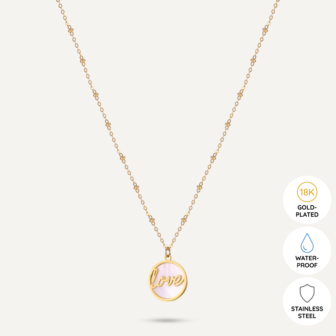 Vibes | Eternal Love Script Necklace | 18K Gold-Plated