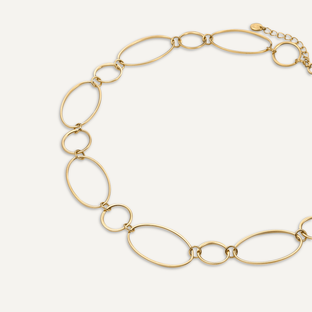 Vibes | Open Oval Link Statement Necklace | 18K Gold-Plated