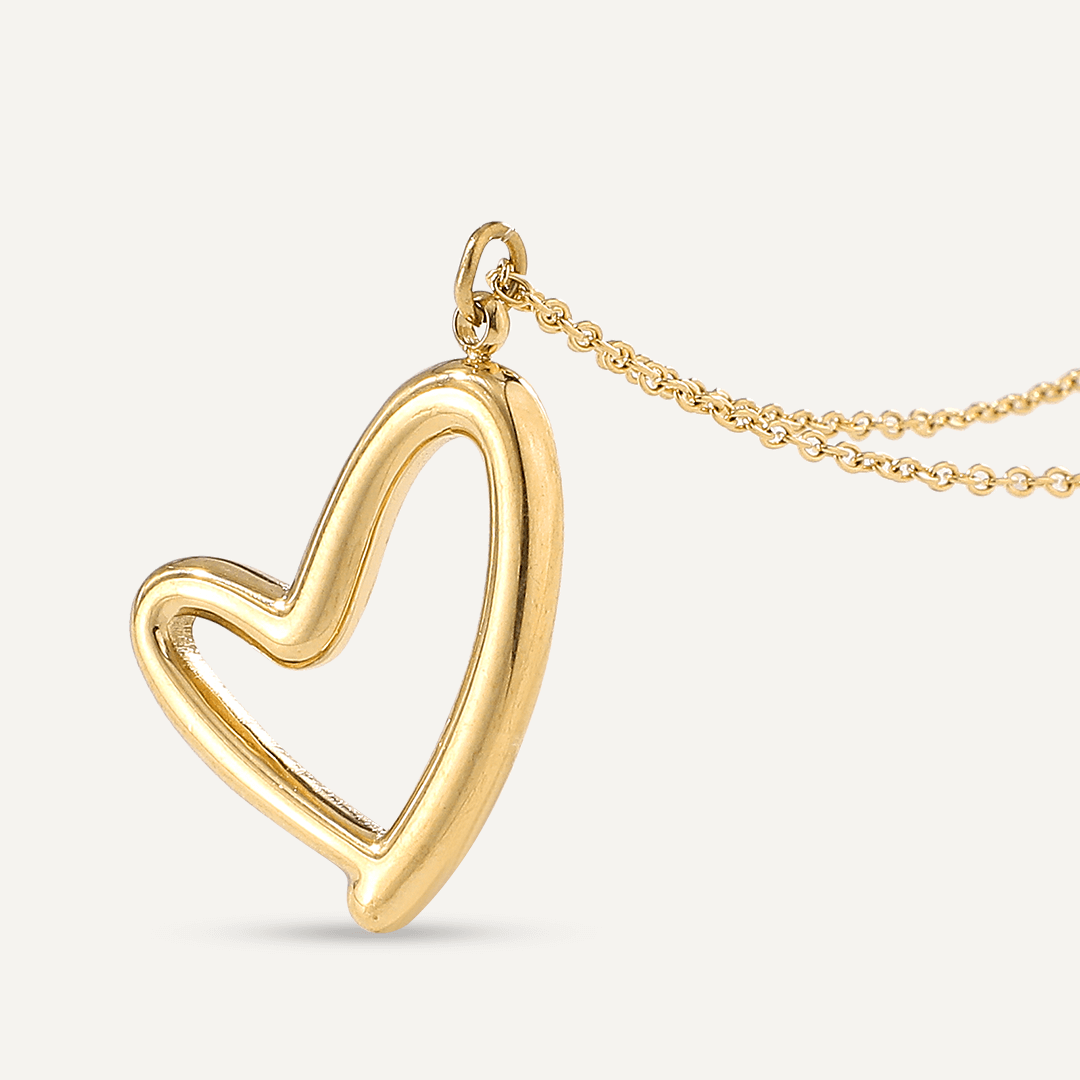 Vibes | Abstract Heart Pendant Necklace | 18K Gold-Plated