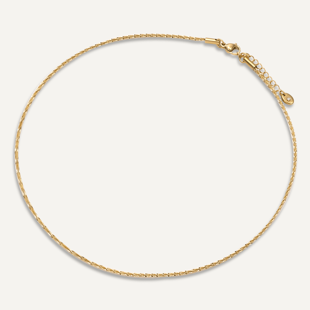 Vibes | Sleek Twisted Chain Necklace | 18K Gold-Plated