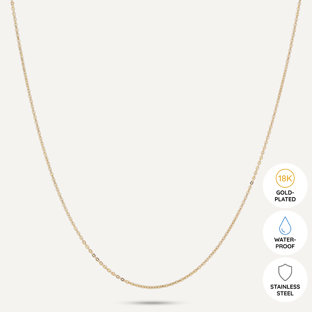 Vibes | Classic Thin Chain Necklace | 18K Gold-Plated