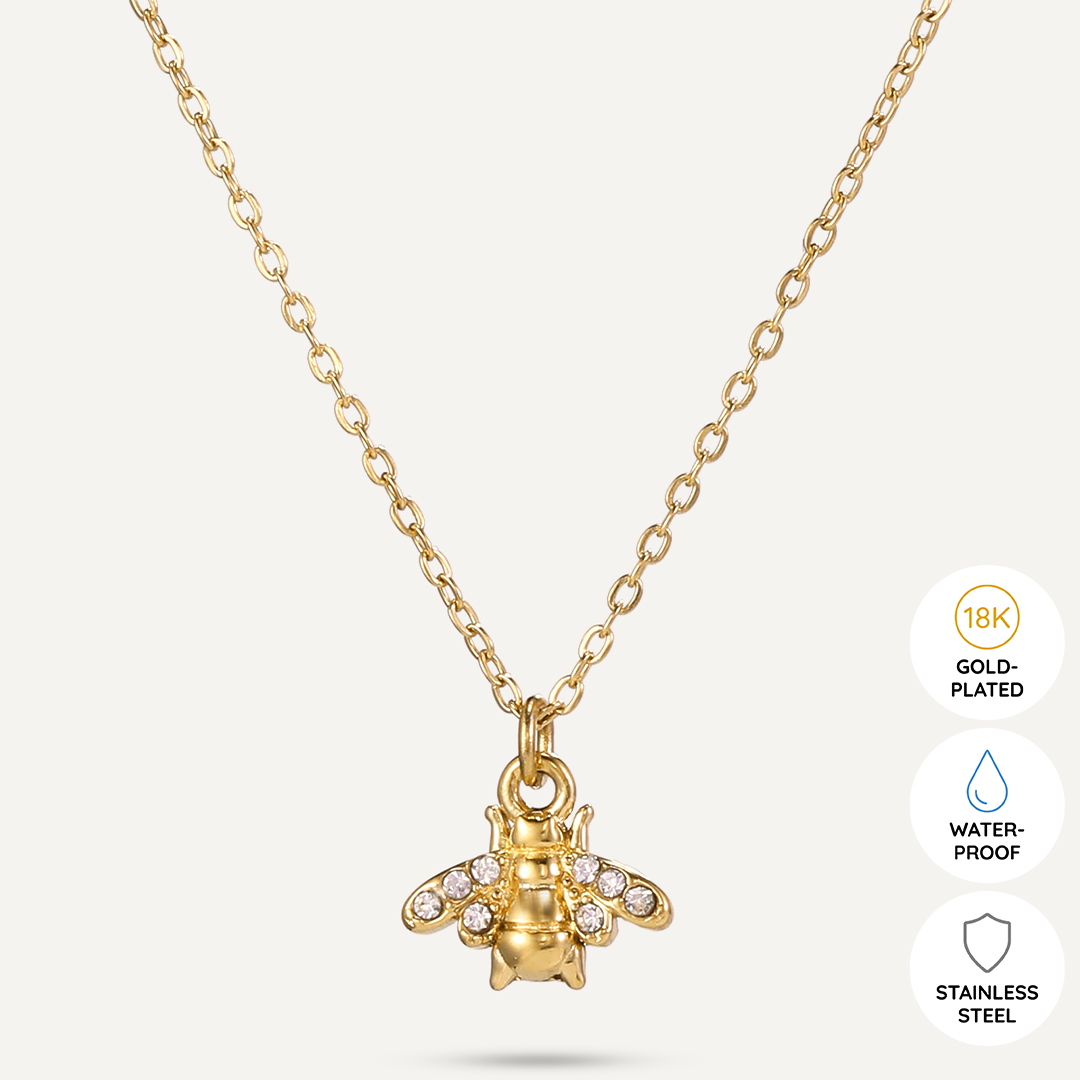 Vibes | Bee Dazzling Long Necklace | 18K Gold-Plated