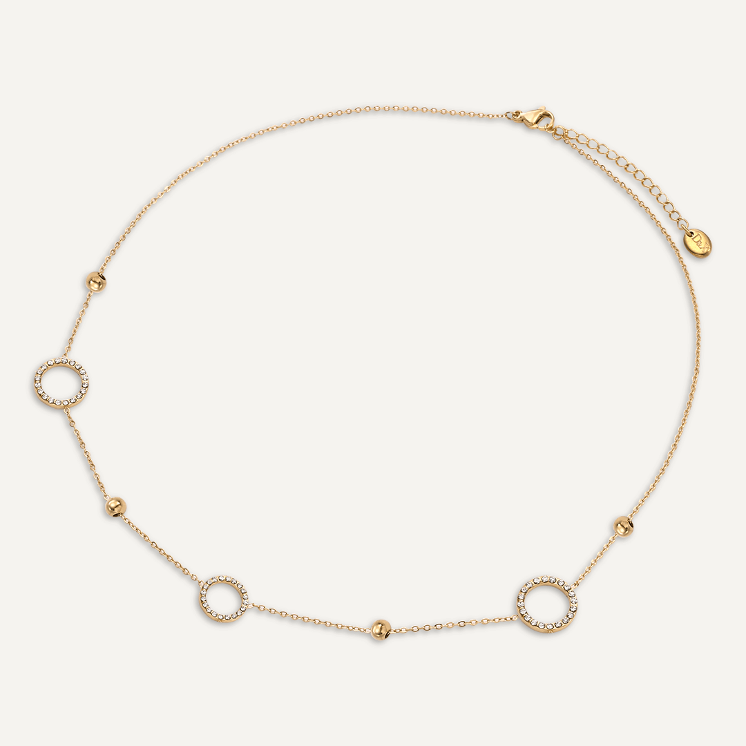 Vibes | Short Circle Harmony Necklace | 18K Gold-Plated