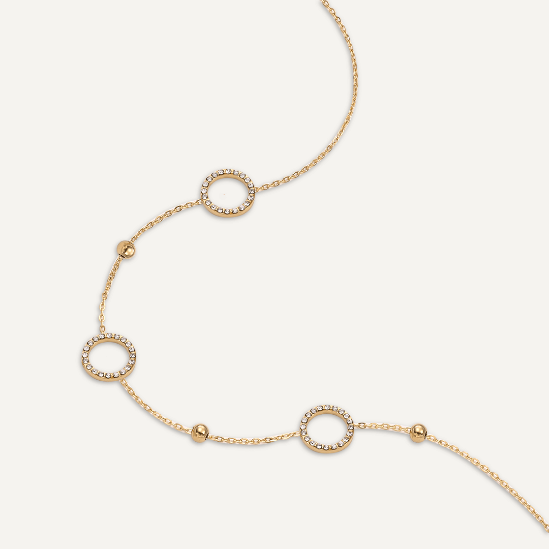 Vibes | Short Circle Harmony Necklace | 18K Gold-Plated