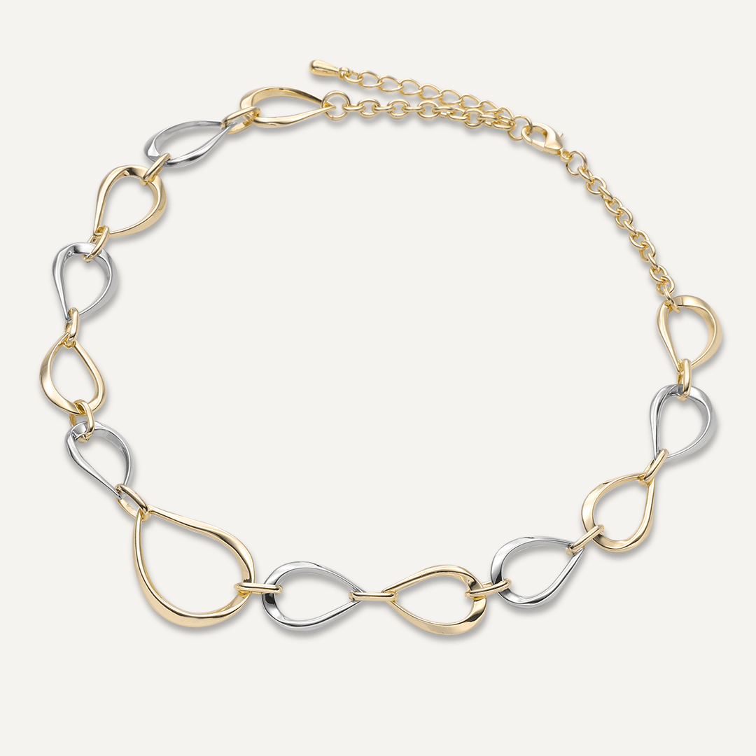 Alesha Abstract Mixed Metal Necklace In Gold & Silver-Tone