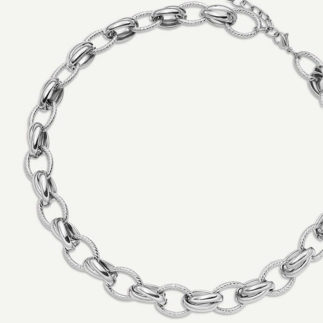 Vibes | Luxe Loop Necklace | White Gold-Plated
