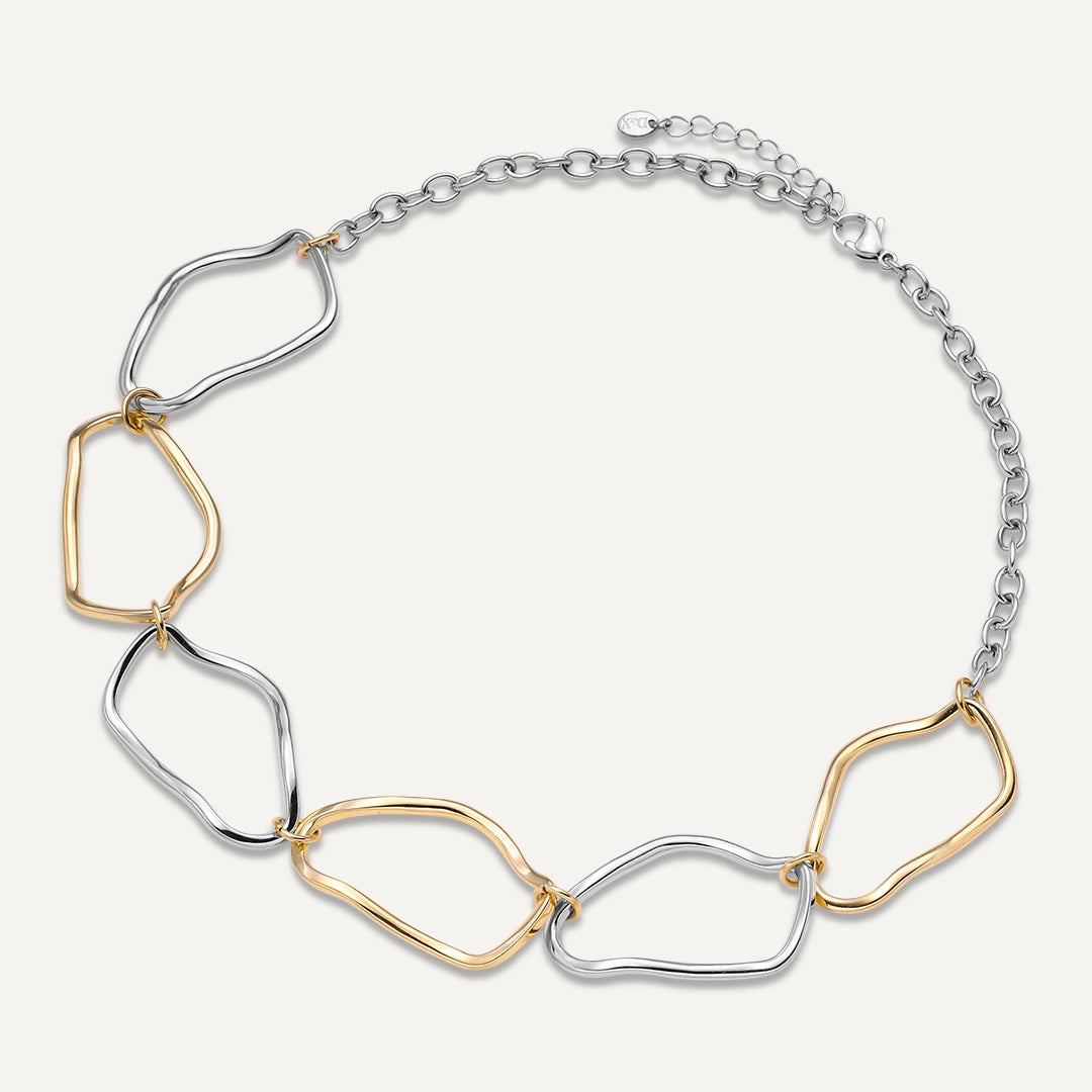 Vibes | Abstract Aura Chain Necklace | 18K Gold & White Gold-Plated
