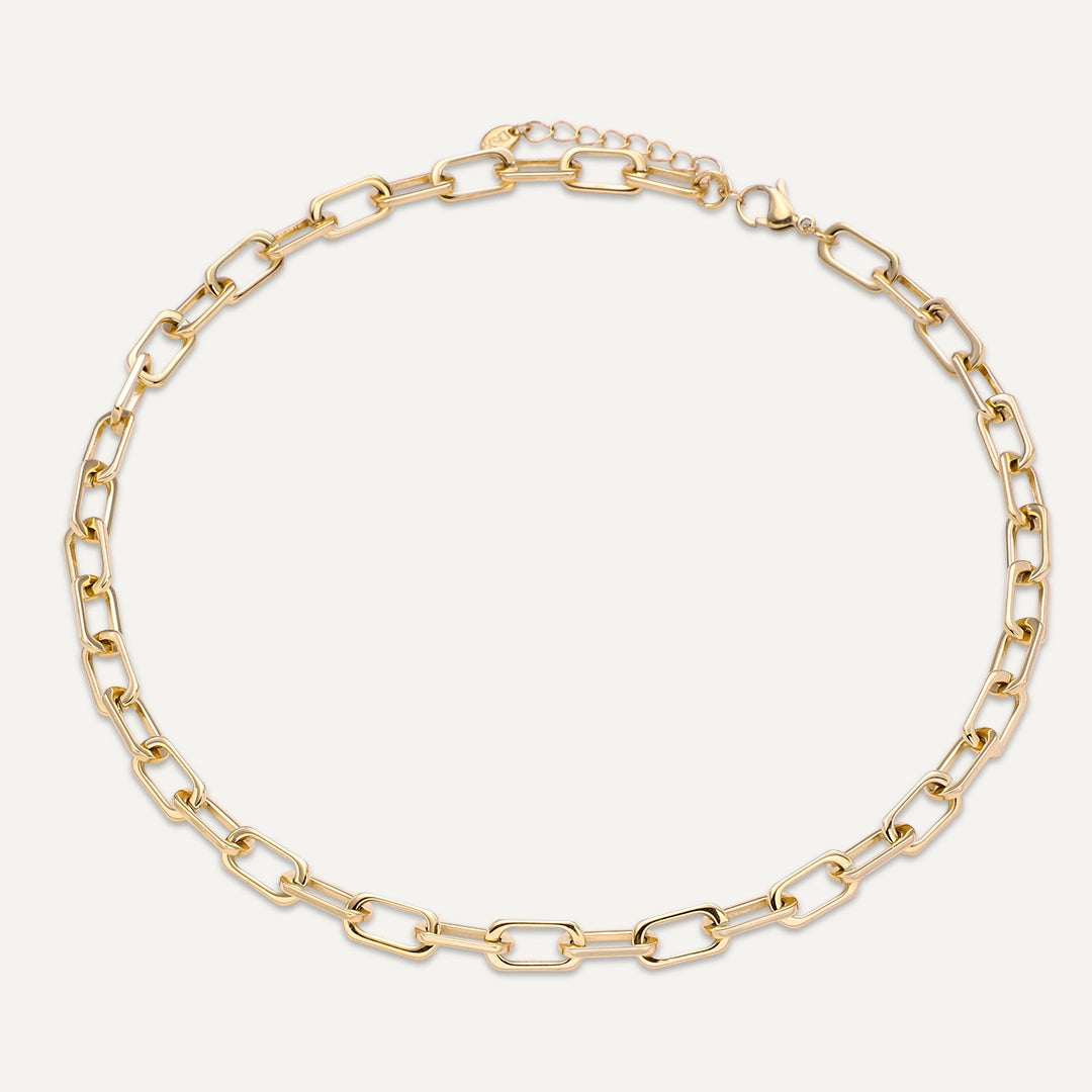 Vibes | Grid Chain Necklace | 18K Gold-Plated