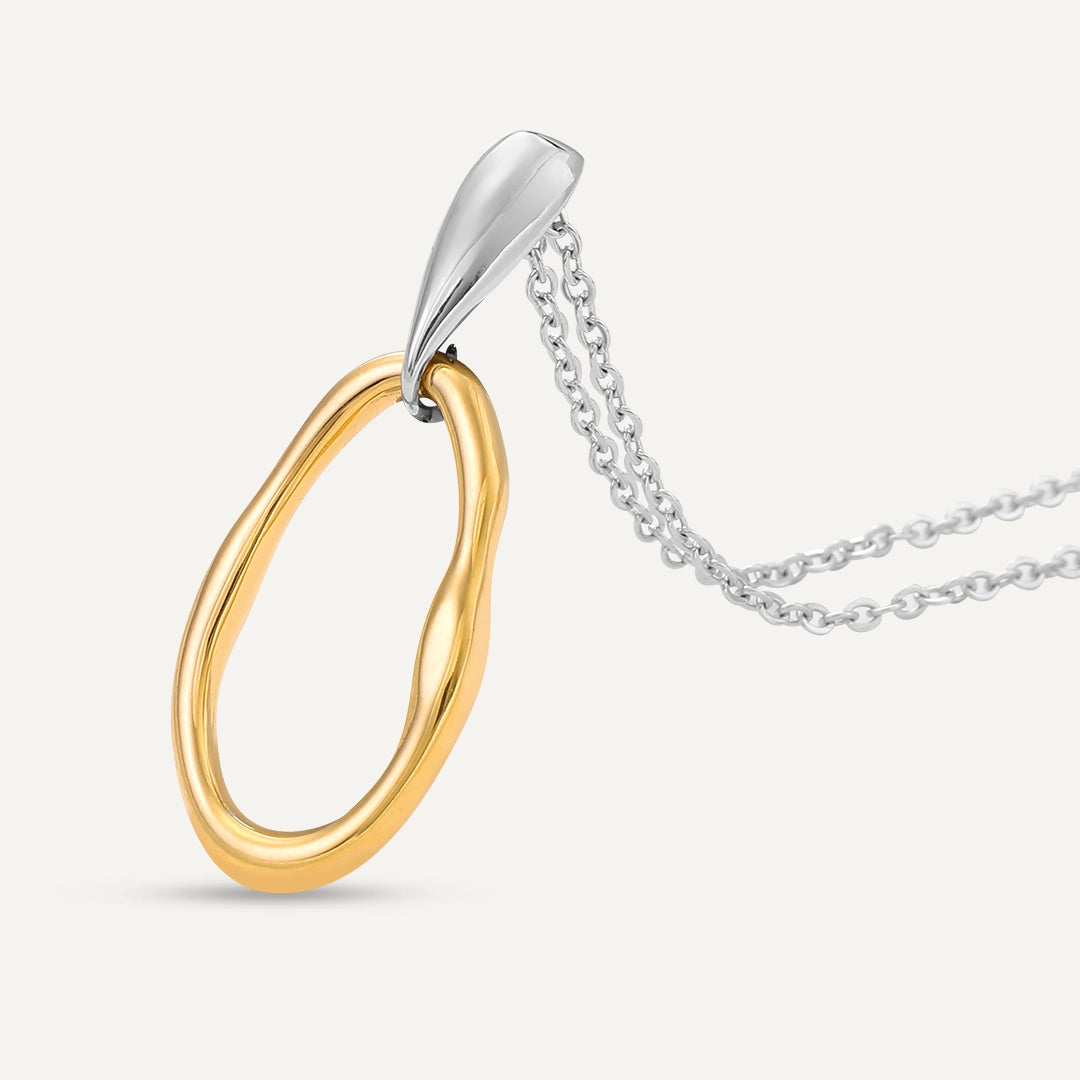 Vibes | Flowdrop Necklace | 18K Gold & White Gold-Plated