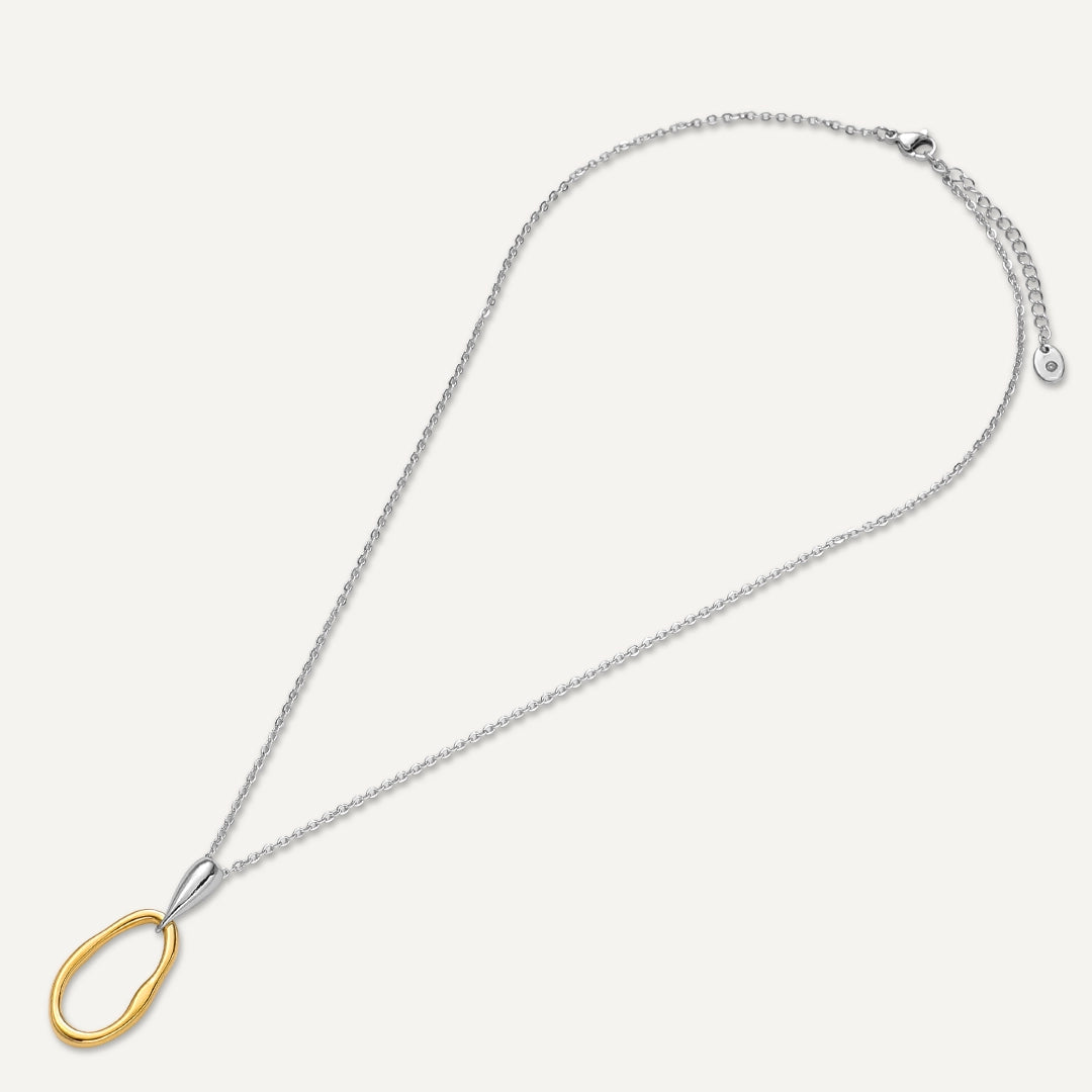 Vibes | Flowdrop Necklace | 18K Gold & White Gold-Plated