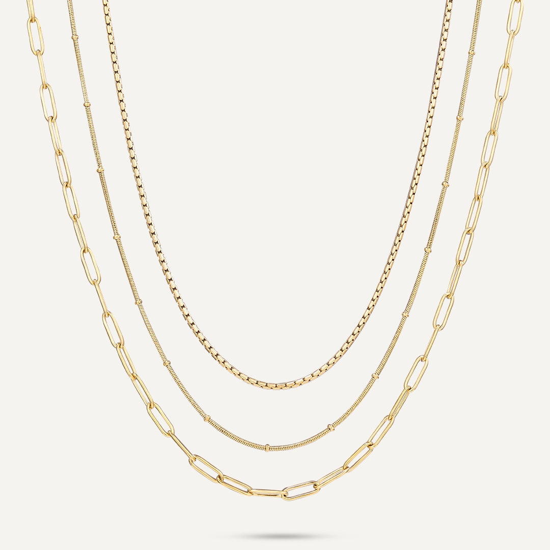 Vibes | Glow Getter Layered Necklace | 18K Gold-Plated