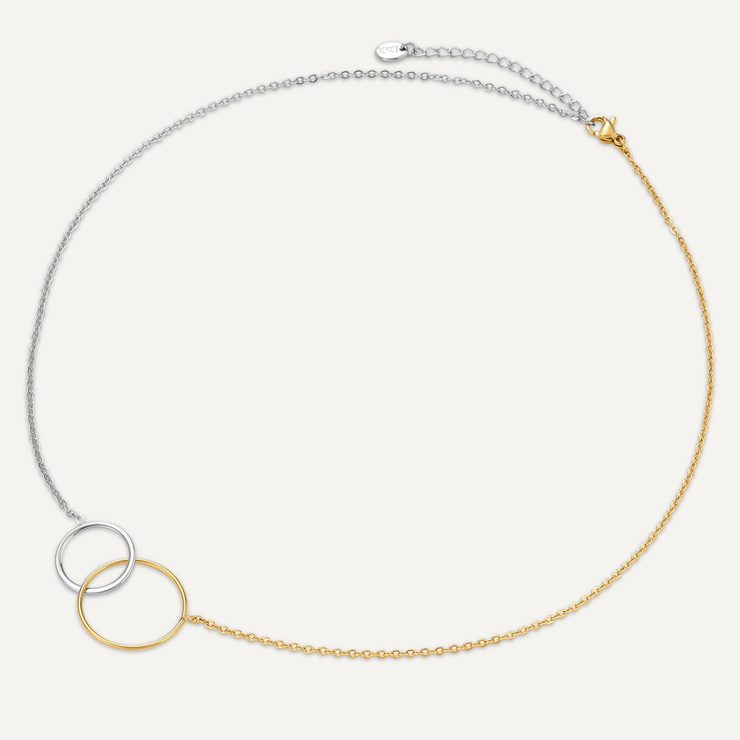 Vibes | Dual Orbit Necklace | 18K Gold & White Gold-Plated