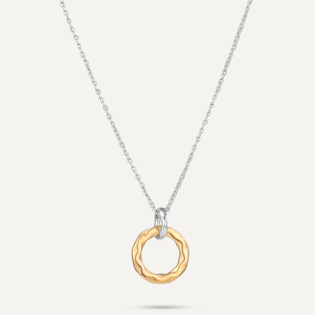 Vibes | Ripple Loop Necklace | 18K Gold & White Gold-Plated