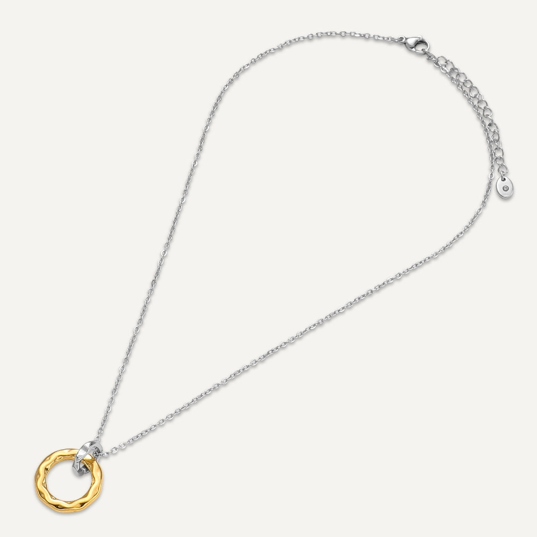 Vibes | Ripple Loop Necklace | 18K Gold & White Gold-Plated