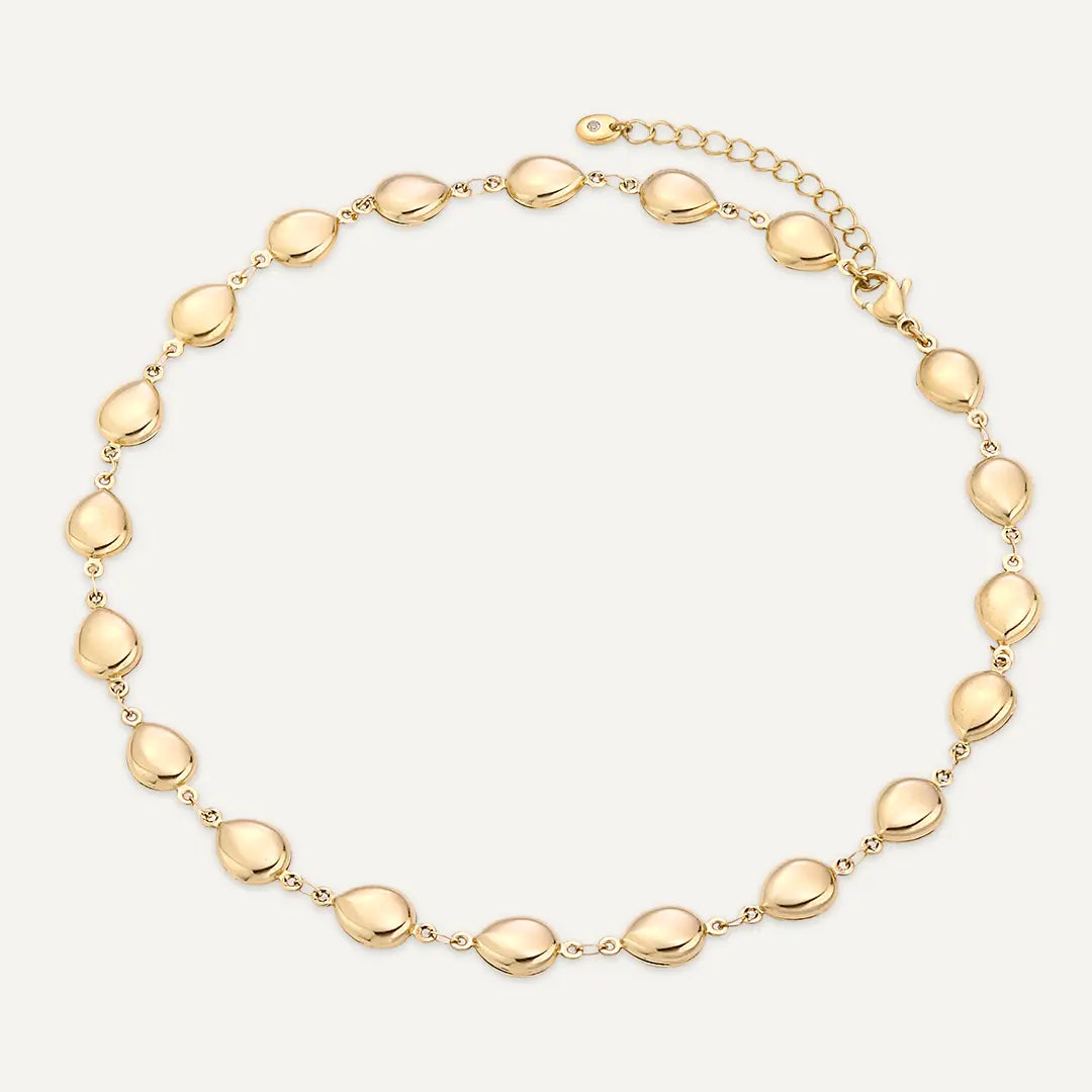 Vibes | Teardrop Station Necklace | 18K Gold-Plated