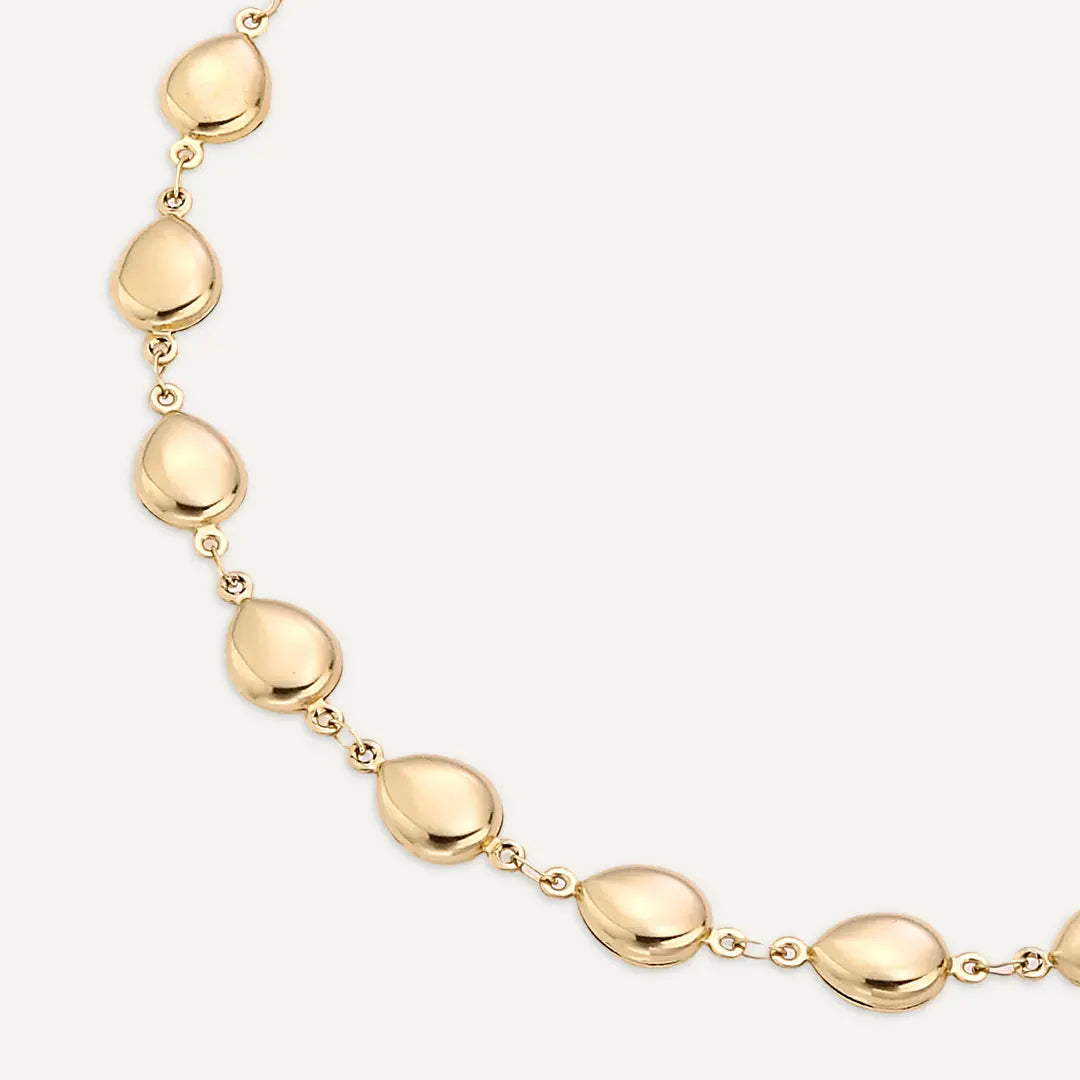 Vibes | Teardrop Station Necklace | 18K Gold-Plated