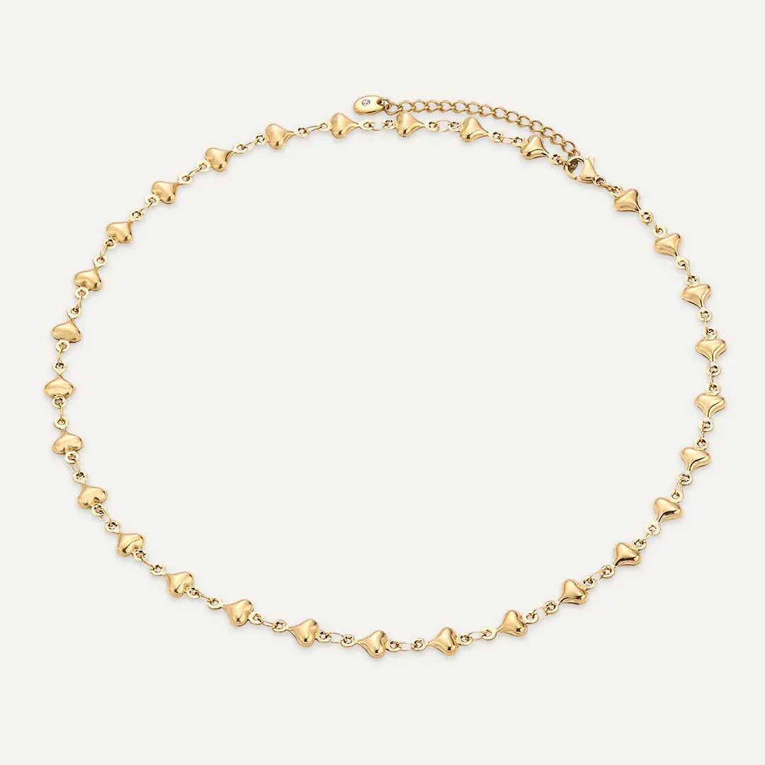 Vibes | Heart Link Necklace | 18K Gold-Plated