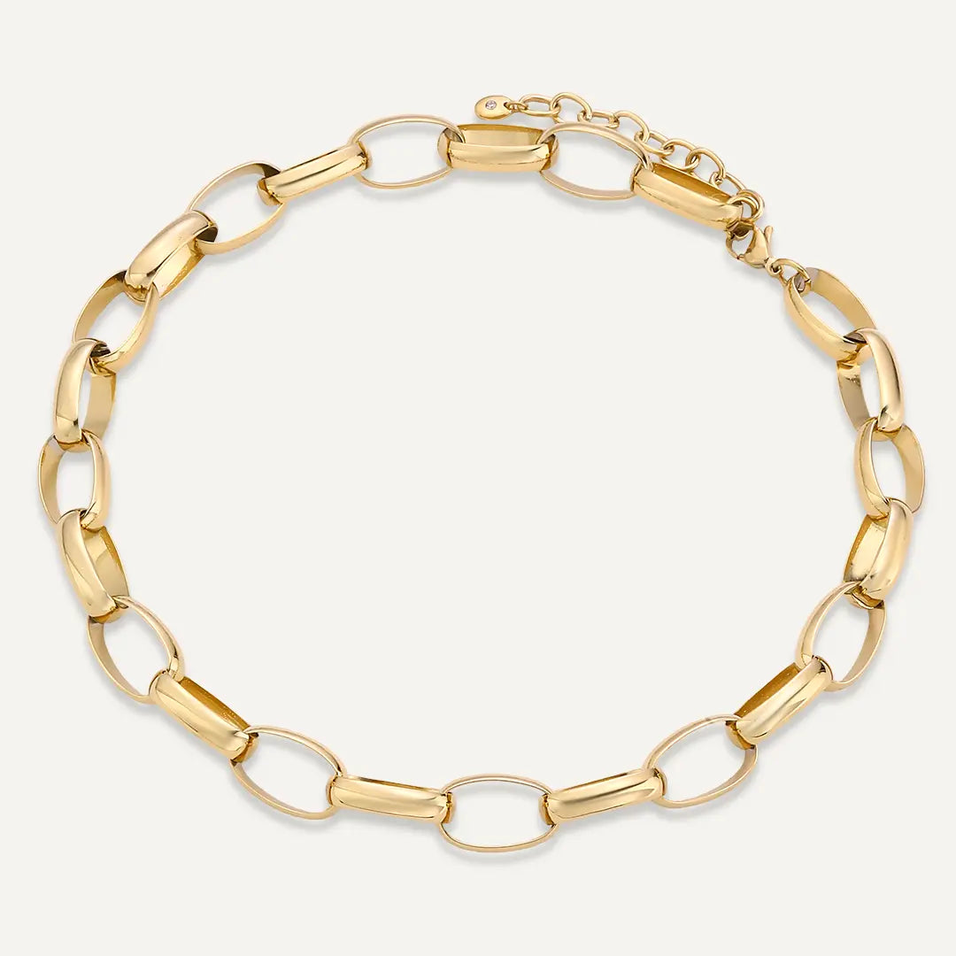Vibes | Chunky Oval Link Necklace | 18K Gold-Plated