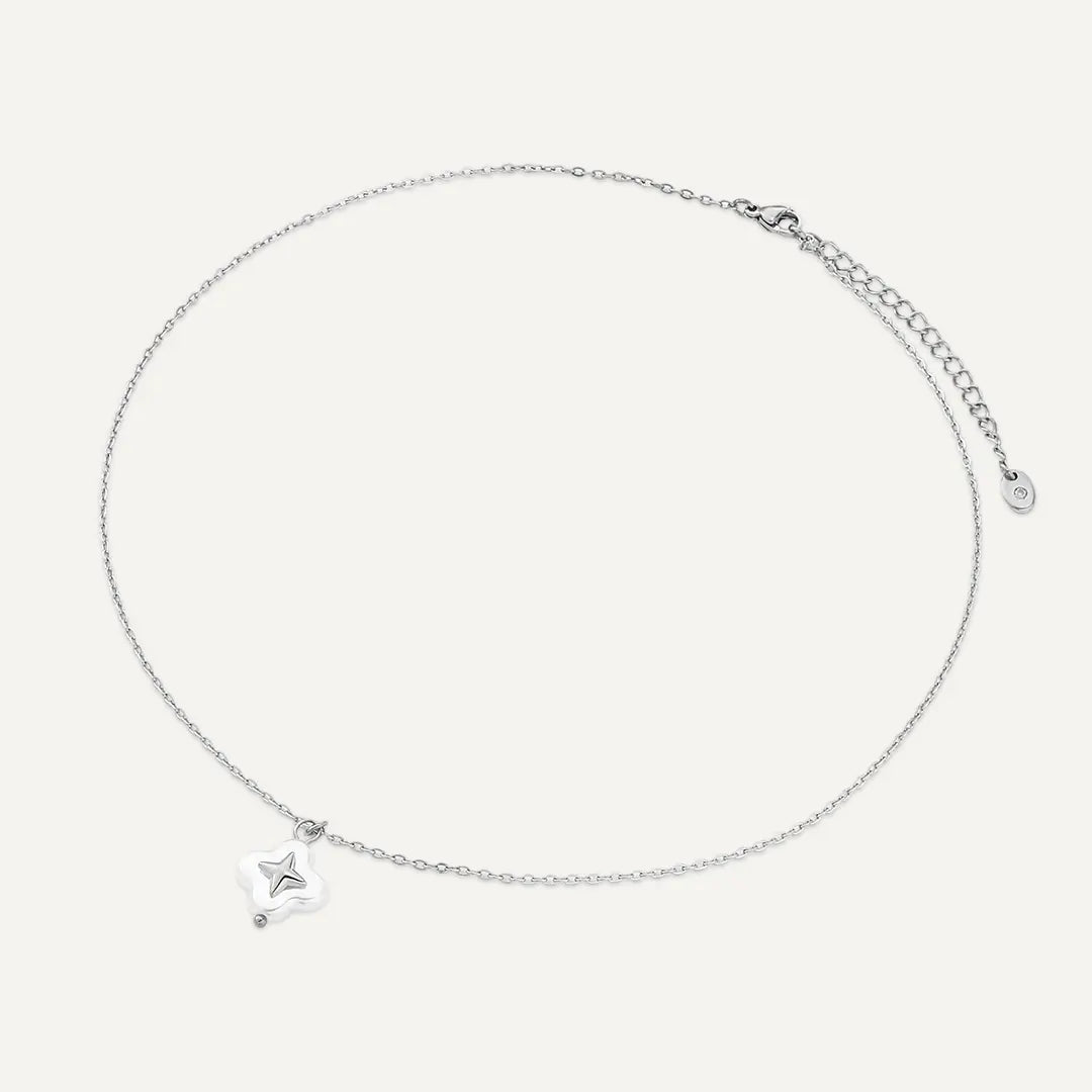 Vibes | Star Charm Chain Necklace | White Gold-Plated