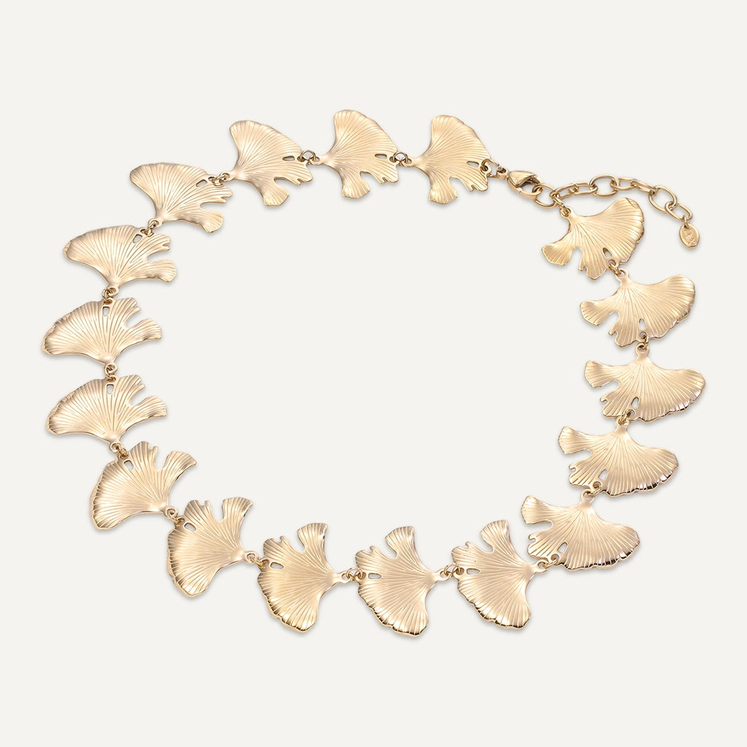 Vibes | Ginkgo Leaf Necklace | 18K Gold-Plated