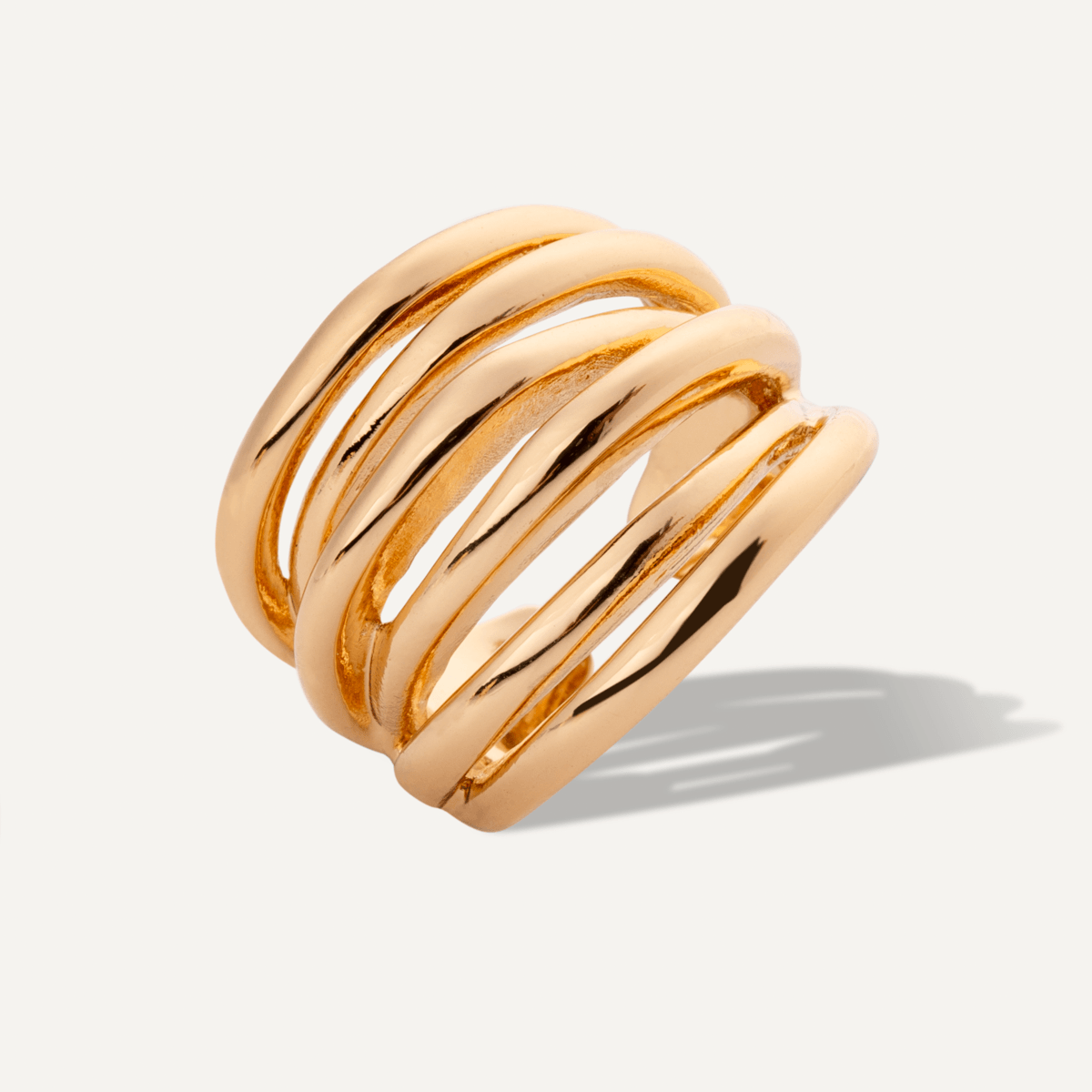 Zaha Multi Row Open Band Ring in Gold - D&X Retail