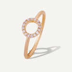 Keira Cubic Zirconia Fixed Sizing Ring In Gold - D&X Retail