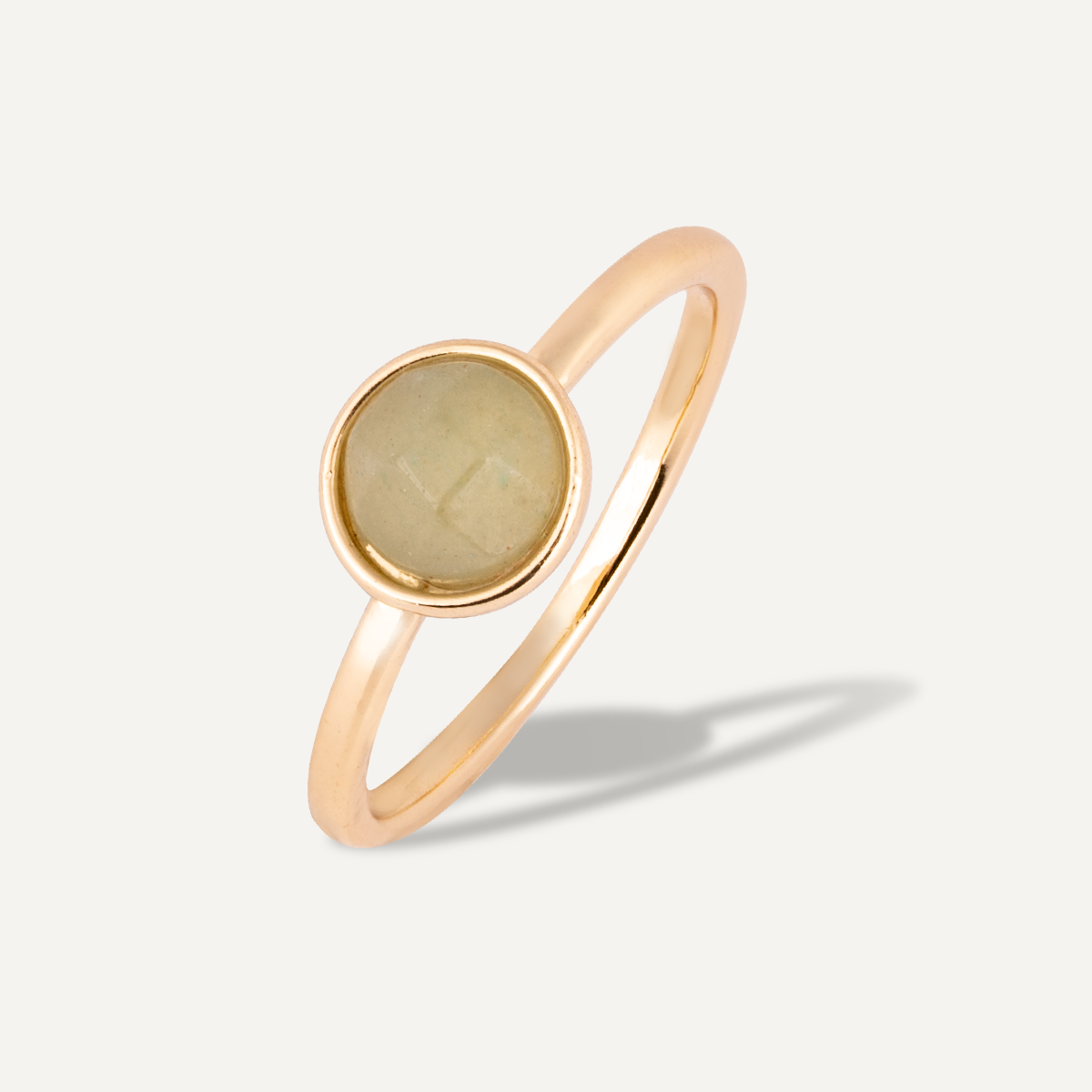 Chrysoprase Gem Stone Gold Ring - D&X Retail