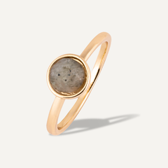 Labradorite Gem Stone Gold Ring - D&X Retail