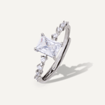 Cubic Zirconia & Crystal Kylie Silver Ring - D&X Retail