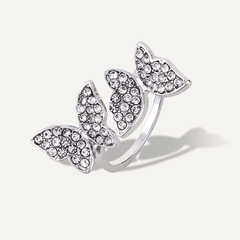 Butterfly Cubic Zirconia Silver Ring - D&X Retail