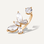 Butterfly Crystal Gold Ring - D&X Retail