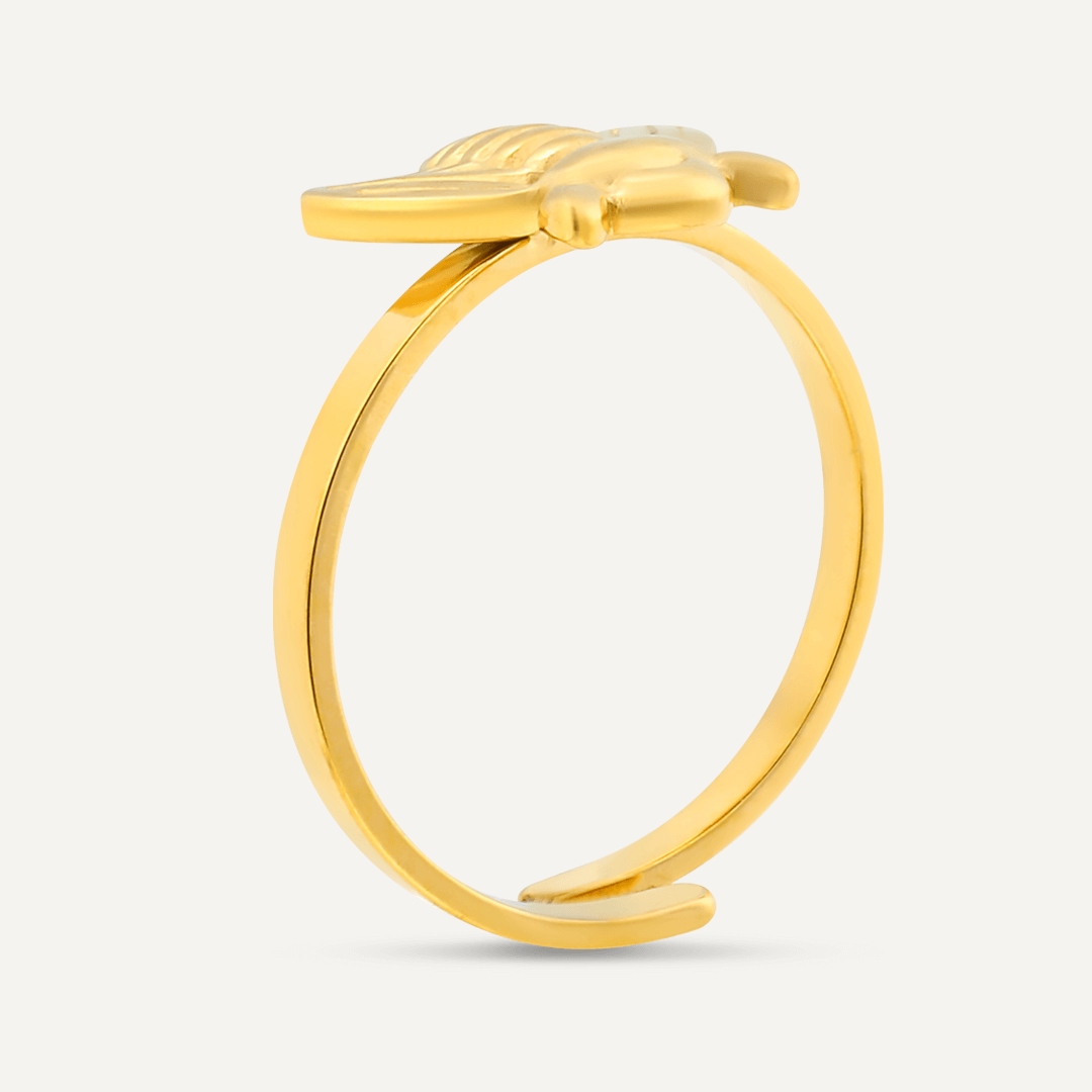 Keira Adjustable Bee Ring In Gold-Tone