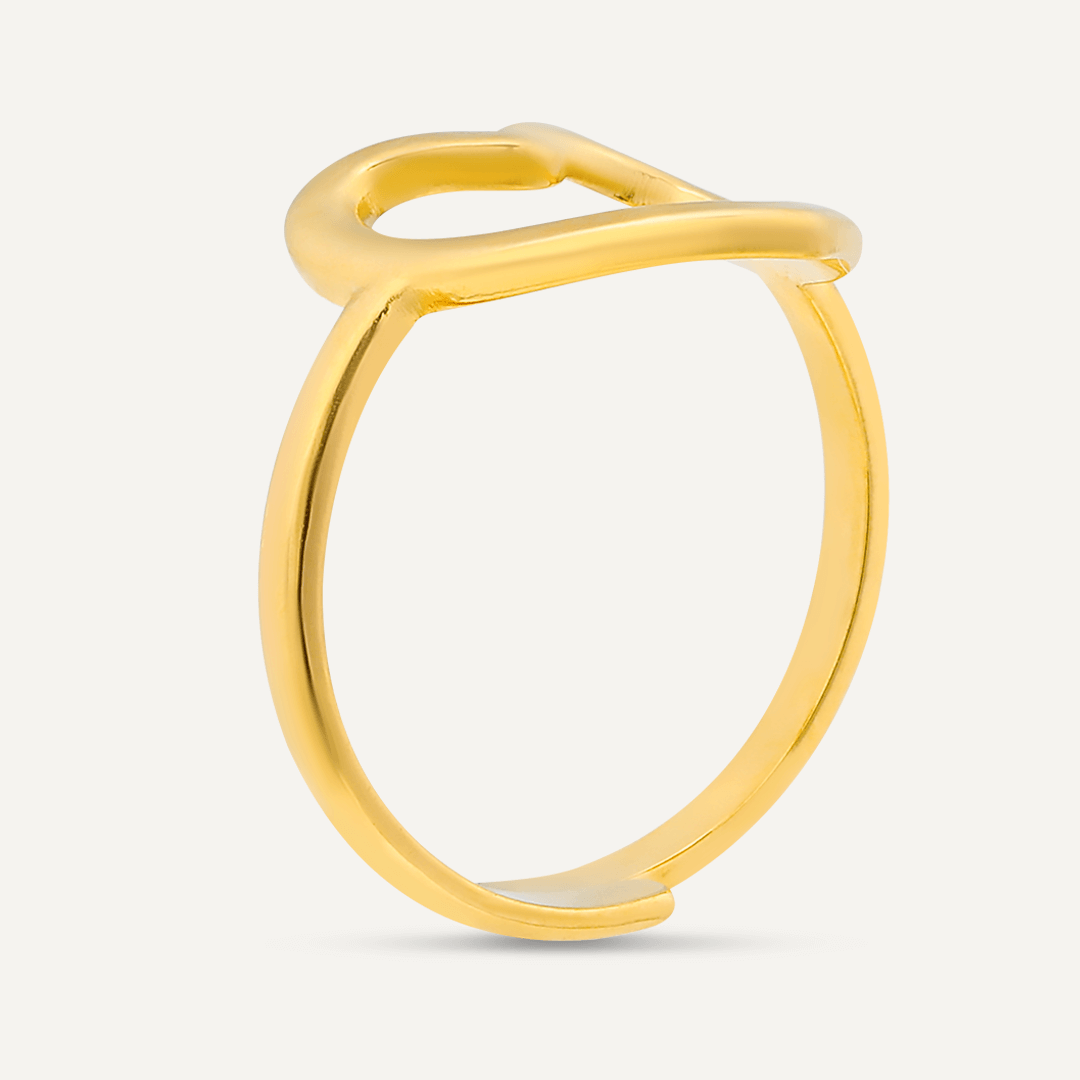 Keira Adjustable Heart Ring In Gold-Tone