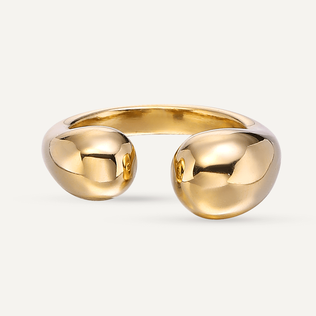 Vibes | Bold Fluid Open Ring | 18K Gold-Plated