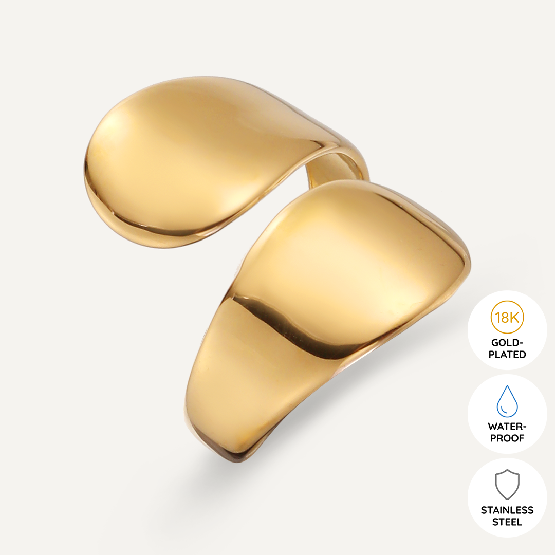 Vibes | Double Wrap Open Ring | 18K Gold-Plated