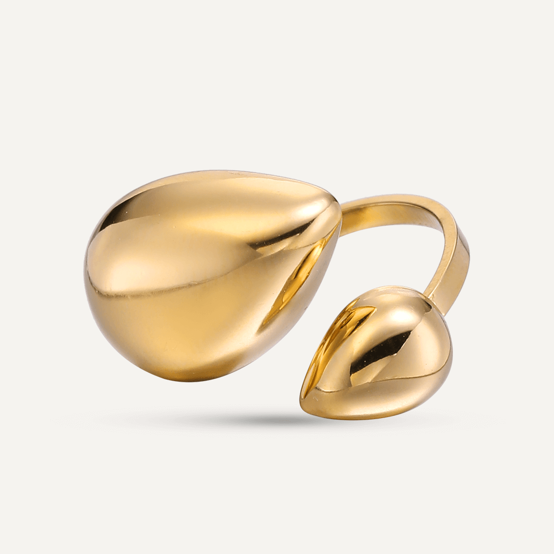 Vibes | Pebble Open Ring | 18K Gold-Plated