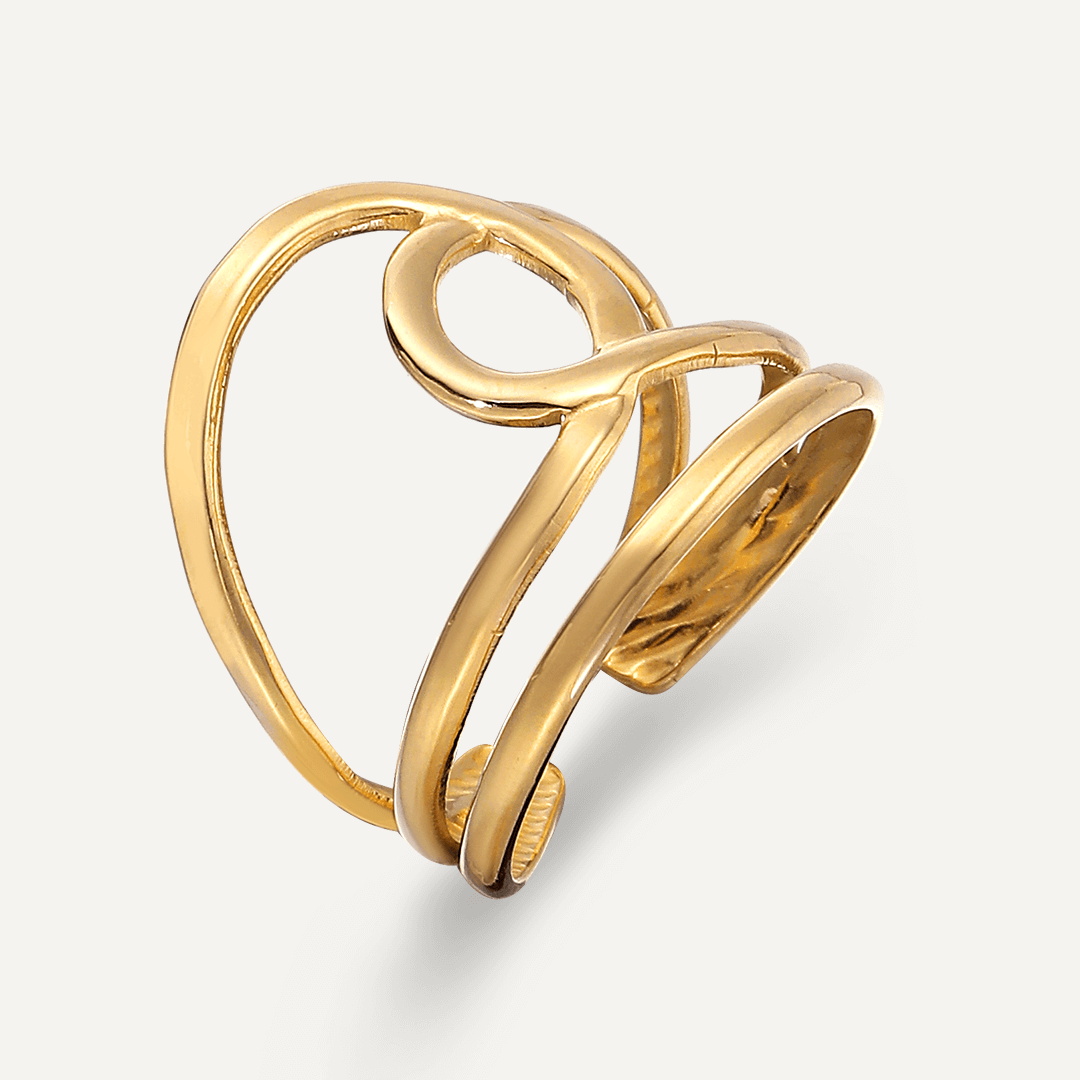 Vibes | Infinite Loop Open Ring | 18K Gold-Plated