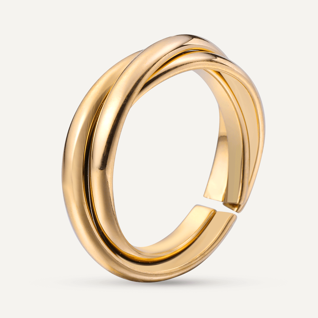 Vibes | Harmony Intertwined Open Ring | 18K Gold-Plated