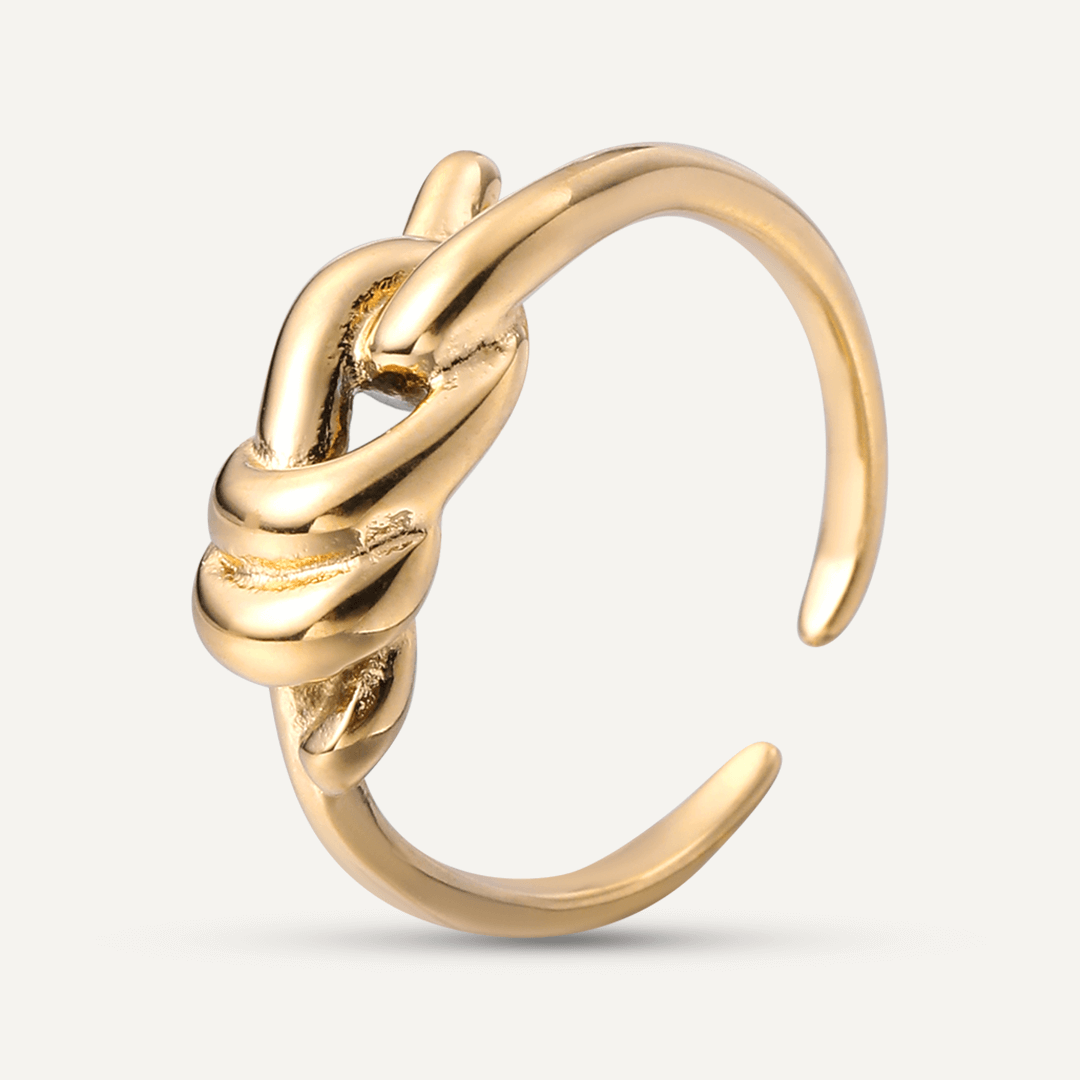 Vibes | Unity Knot Adjustable Ring | 18K Gold-Plated