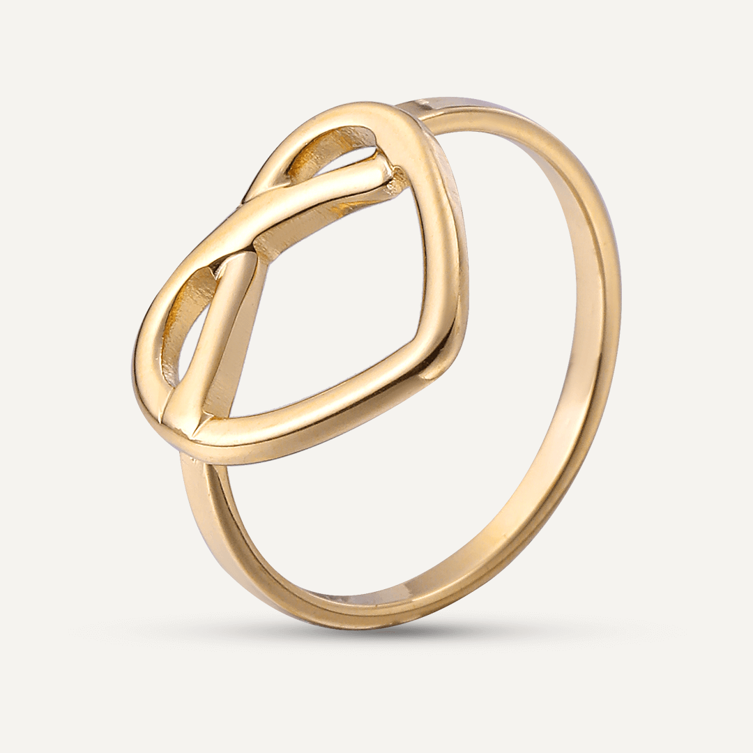 Vibes | Open Heart Embrace Adjustable Ring | 18K Gold-Plated